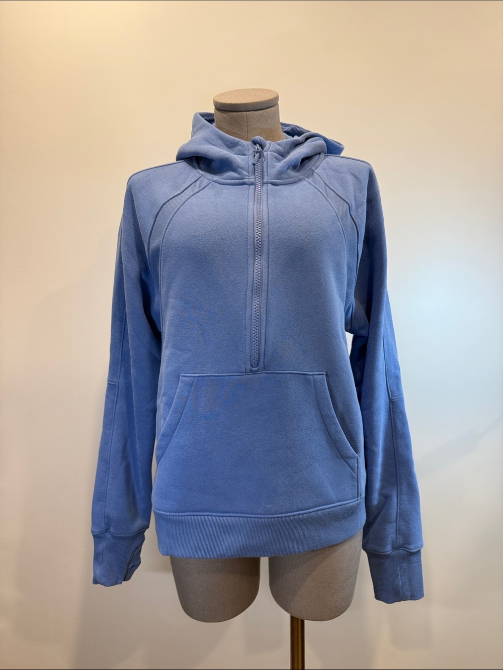 LOLE Blue Half-Zip Hoodie Sweatshirt Size Medium